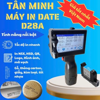  MÁY IN DATE CẦM TAY D28A In Hạn Sử Dụng,logo mã vạch 