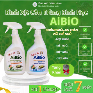 COMBO 1 Chai Xịt Xua Đuổi Ruồi, Nhặng Xanh, Gián AiBiO Và 1 Chai Xịt Xua Đuổi Muỗi, Kiến, Gián AiBio - Hàng Chính Hãng
