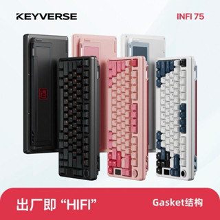 Bàn phím cơ INFI 75/  Màn hình / Tạ Thép / 3 mode / Mạch Xuôi / RGB / case nhựa pc xuyên led