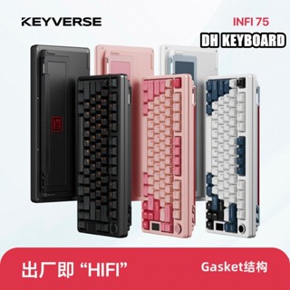 (NEW- SUPER SALE)  Infiverse Infi75 - Bàn phím cơ custom  / 3 mode/ Núm / Màn |Tạ Đáy | FULLFOAM
