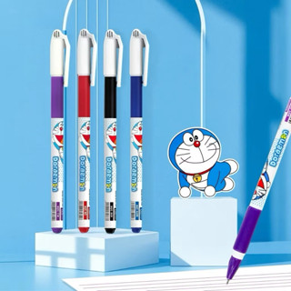  Bút bi nước mực gel  Doraemon GEL-012DO ngòi 0.5mm combo 10 20 bút mực xanh tím đen văn phòng học sinh 