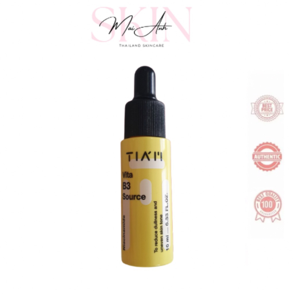 [Chính Hãng] Serum Dưỡng Sáng,TIAM Niacinamide 10% + Arbutin 2% Tia'm Vita B3 Source 10ml