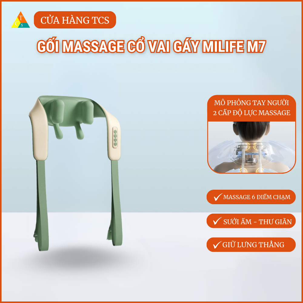 Gối massage cổ vai gáy miLife M7