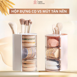  Hộp Đựng Cọ Trang Điểm VS Mút Tán Kem NềnThiết Kế Thông Minh Cho Bộ Sưu Tập Cọ Makeup Của Bạn 