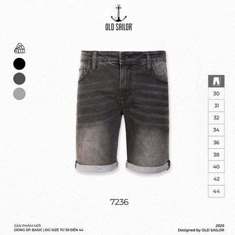 Quần Short Jeans Nam Osl Dark Short - 7236 - 7238 - 7240 - Bigsize upto 44