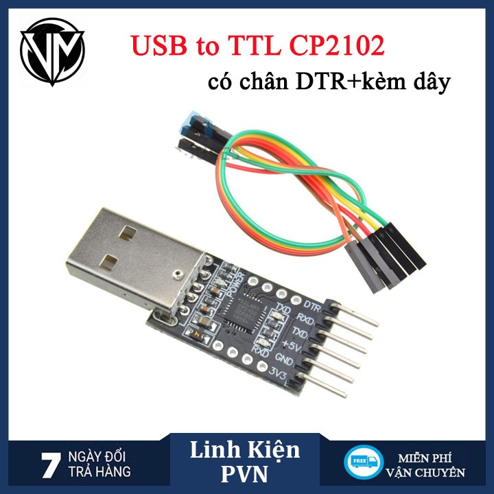 Mạch nạp Code - Mạch chuyển đổi USB to TTL UART CP2102 - có tặng kèm cáp kết nối