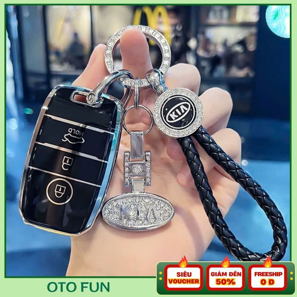 Ốp Khóa Xe KIA Cerato , Sorento ,Morning NEW Mạ Bạc Cao Cấp Thế Hệ Mới - Vỏ Bọc Chìa Khóa Ô tô KIA