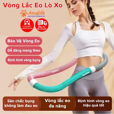 Vòng Lắc Eo Lò Xo Bọc Nhựa Mềm Mại Giúp Giảm Mỡ Bụng, Eo Thon Tại Nhà Không Gây Đau Eo – Hãng Amalife