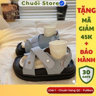 [SẴN CHUẨN QC] Dép sandal nữ - Giày quai hậu LOẠI 1 dây đan chéo đế cao su phong cách ulzzang cá tính quai dán cao 5cm