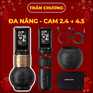 Máy xăm tattoo Ambition Ninja Max 280 | Máy pen không dây đa năng Stroke 2.4 - 4.5mm | 8 giờ/pin