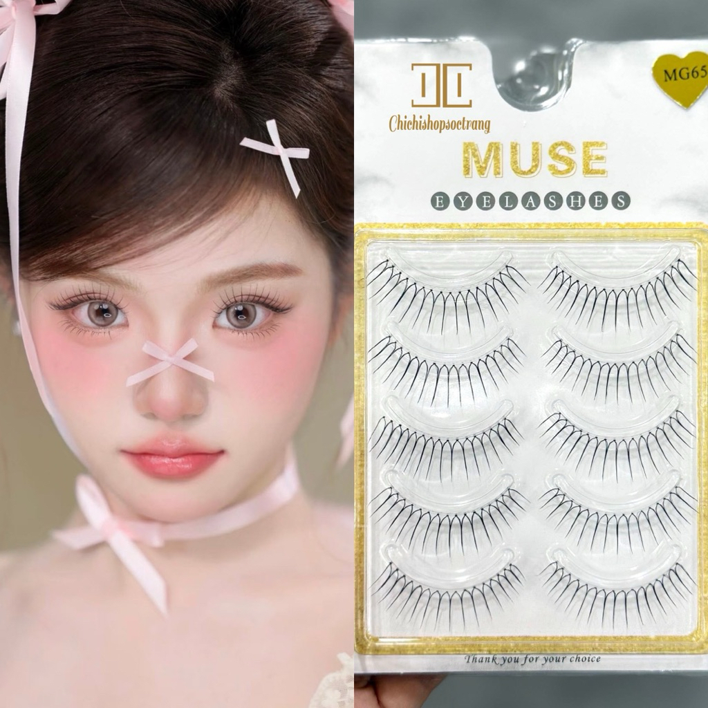 Mi Muse MG65 kiểu mi style Hàn Quốc mi mỏng mi thiết kế trang điểm chuyên nghiệp