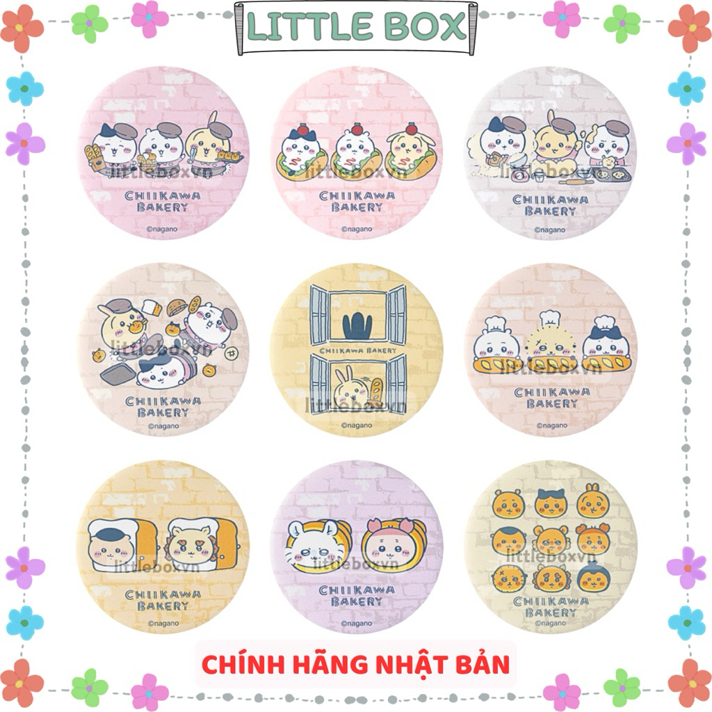 [Chính hãng Nhật  - Sẵn] Huy hiệu nhân phẩm Tiệm bánh mì Chiikawa Bakery - Chiikawa Bakery Trading B