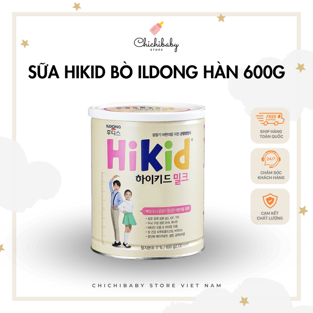 Sữa Hikid bò ILdong 600g [ChichiBaby - Hàng chính hãng ]