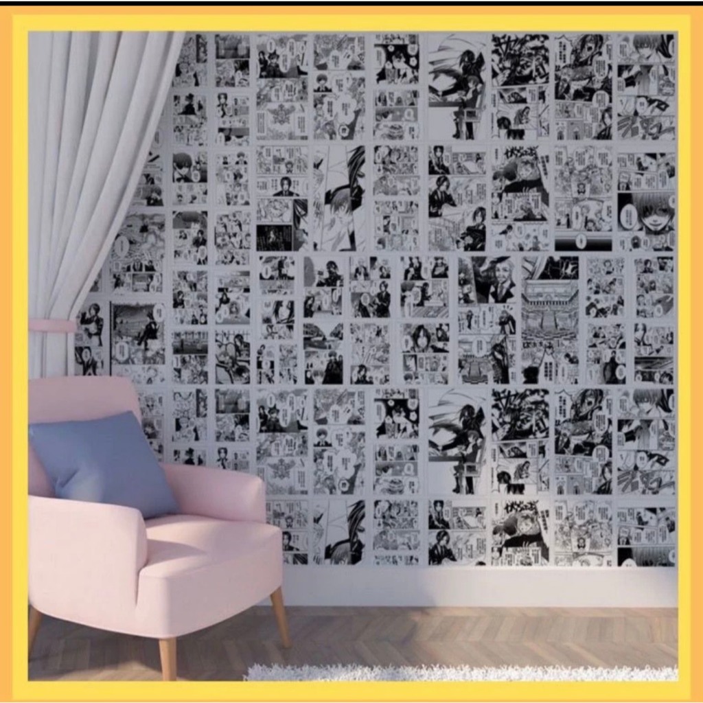 100 200 Tờ Tranh Dán Tường Anime Manga Decor Phòng Decal Hình Dán Trang Trí A6 Poster Anime 