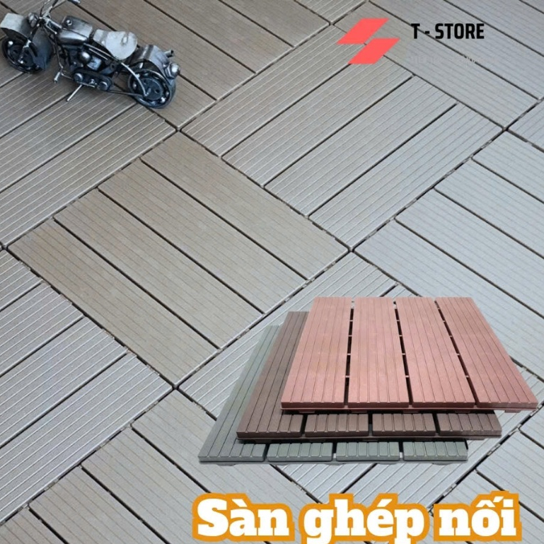 Vỉ nhựa lót sàn ban công Sienna - chuyên dụng bể bơi, sân vườn, sân thượng