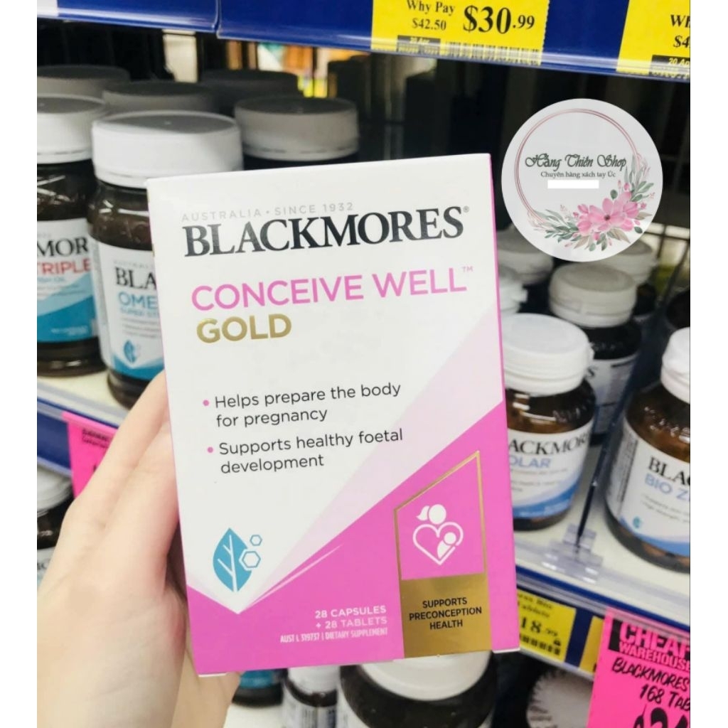 (bill_ Úc) 9/26_ Bổ trứng Blackmores Conceive Well Gold 56v