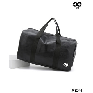 Túi Trống Thể Thao Tập Gym Chống Nước Da Nhân Tạo Quai Xách Khoá Kéo Đen Đơn Giản Cao Cấp - X104 - X9 Sportswear