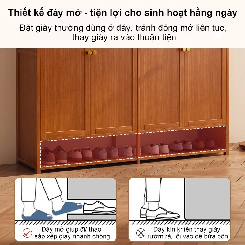 SUNNY BIERE Tủ đựng giày nhiều tầng tủ để giày dép gỗ tại cửa nhà kệ giày tủ giày | BigBuy360 - bigbuy360.vn