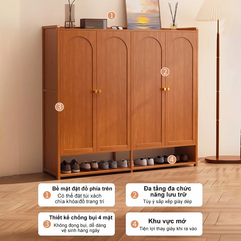SUNNY BIERE Tủ đựng giày nhiều tầng tủ để giày dép gỗ tại cửa nhà kệ giày tủ giày | BigBuy360 - bigbuy360.vn