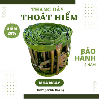  Thang Dây Thoát Hiểm Gấp Gọn 3m – 20m | Dây Dù Tép Thép Bậc Nhôm – Tải 500kg – An Toàn Dễ Leo 