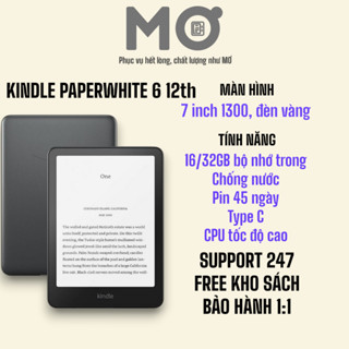 Máy đọc sách Kindle Paperwhite 6 12th Gen (tặng ốp+kho sách)