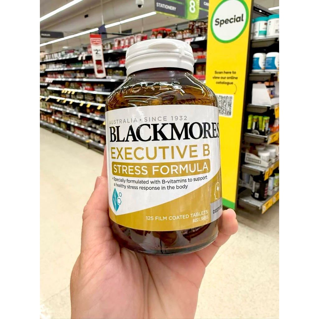 Viên Uống Giảm Lo Âu Blackmores Executive B Stress Formula 125 Viên Úc - Cải Thiện Mất Ngủ, Giảm Căn