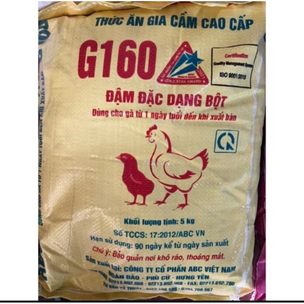 Túi đậm đặc 5kg dành gà, vịt- cám ABC