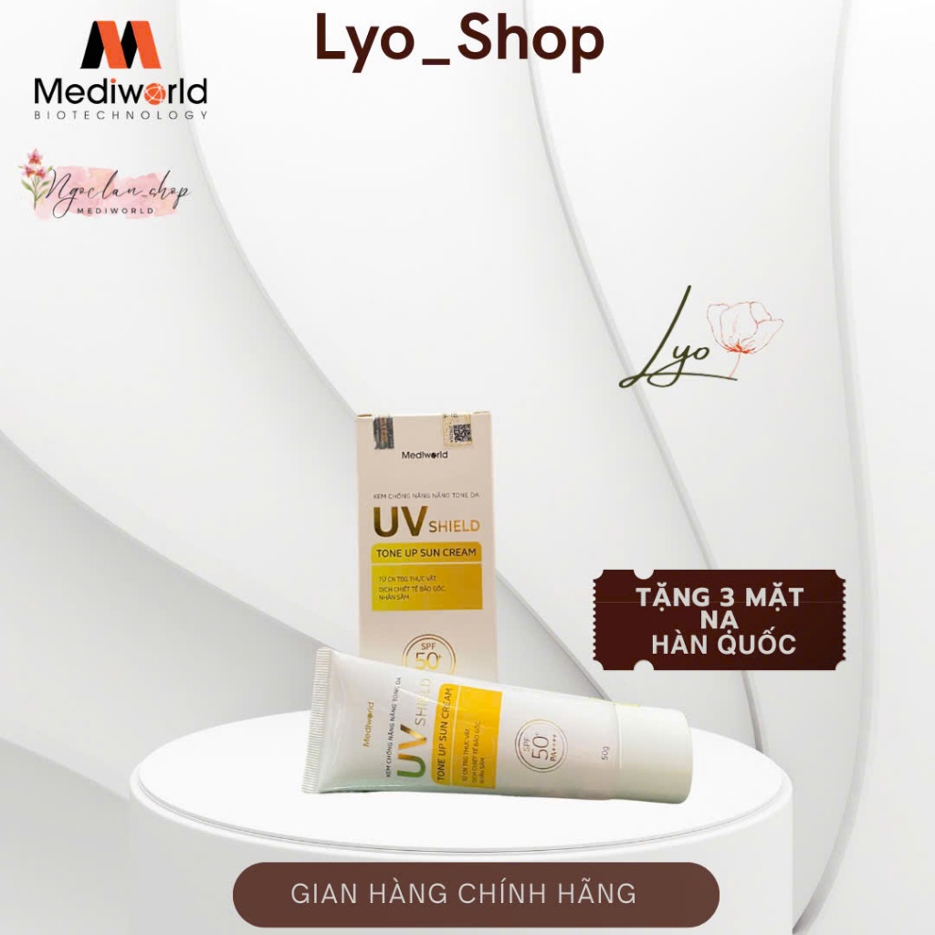 Kem chống nắng UV Shield Tone Up Sun Cream Mediworld  LYO.SHOP