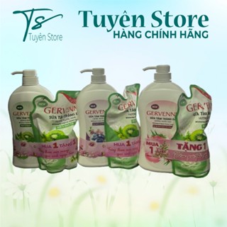 Sữa Tắm Gervenne Trắng Da Chai 1.2K Tặng Túi Sữa Tắm 600g/ Chai 900 Tặng Túi 450g/ Tặng Lăn Khử Mùi 25ml