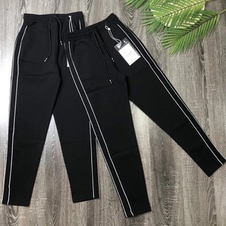  Quần Baggy Nữ Sọc Thể Thao Chất Umi Gấu Suông Thoáng Mát Quần Ống Rộng Nữ Đẹp M98 
