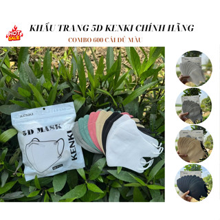 [Thùng 600 Cái] Khẩu Trang 5D KENKI Chính hãng 3 Lớp Kháng khuẩn, dày dặn cao cấp