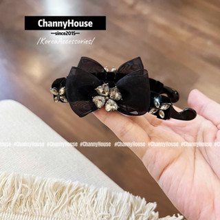   Chính hãng  Kẹp dọc phồng tóc nhung HànQuốc đính charm hoa đá trầm sang trọng TẶNG KÈM TÚI NHUNG KPK  ChannyHouse  