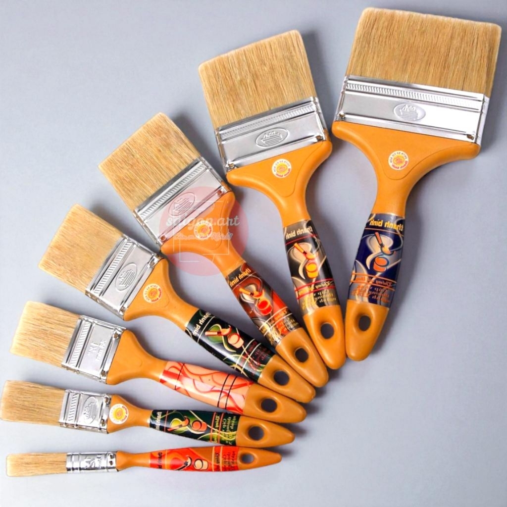 Cọ Bản Quét Sơn, Cọ Tải Cán Vàng, Lông Lợn Thanh Bình_1 Cọ