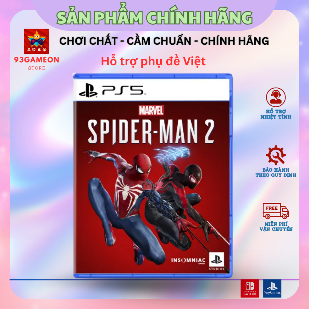Đĩa Game PS5: Marvel's Spider Man 2 (Hỗ trợ Việt Sub)