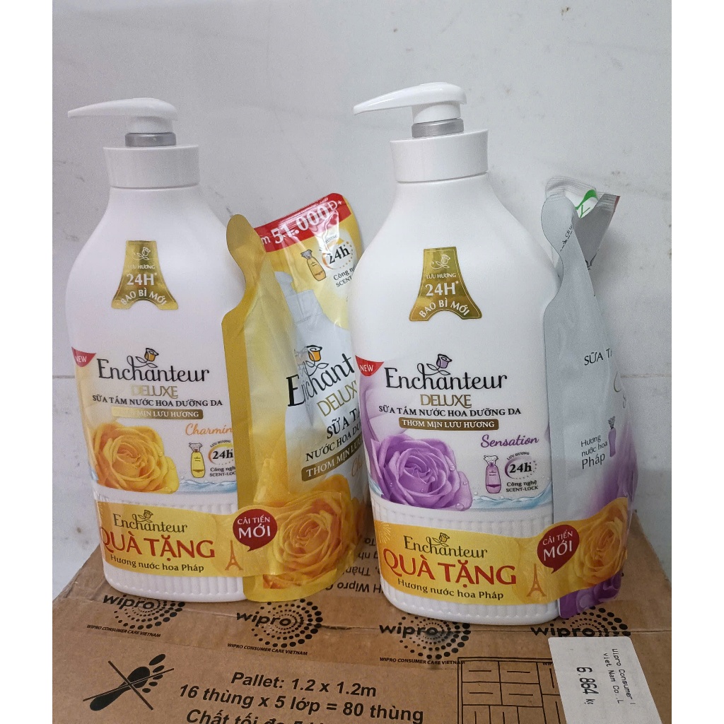 Enchanteur - Sữa tắm Hướng Nước Hoa Charming/Sensation 900g + Tặng túi sữa tắm 450g