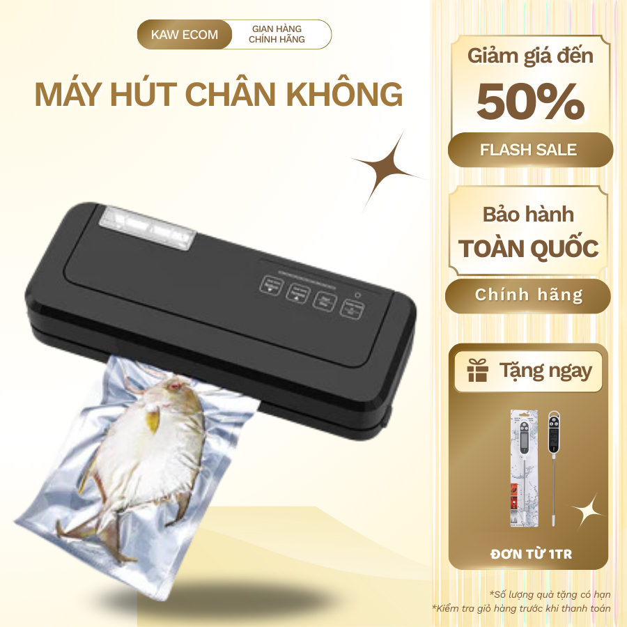 Máy hút chân không và hàn tự động không kén túi P290, Không Kén Túi, Hút Tự Động, hút thực phẩm ướt, thực phẩm có dầu