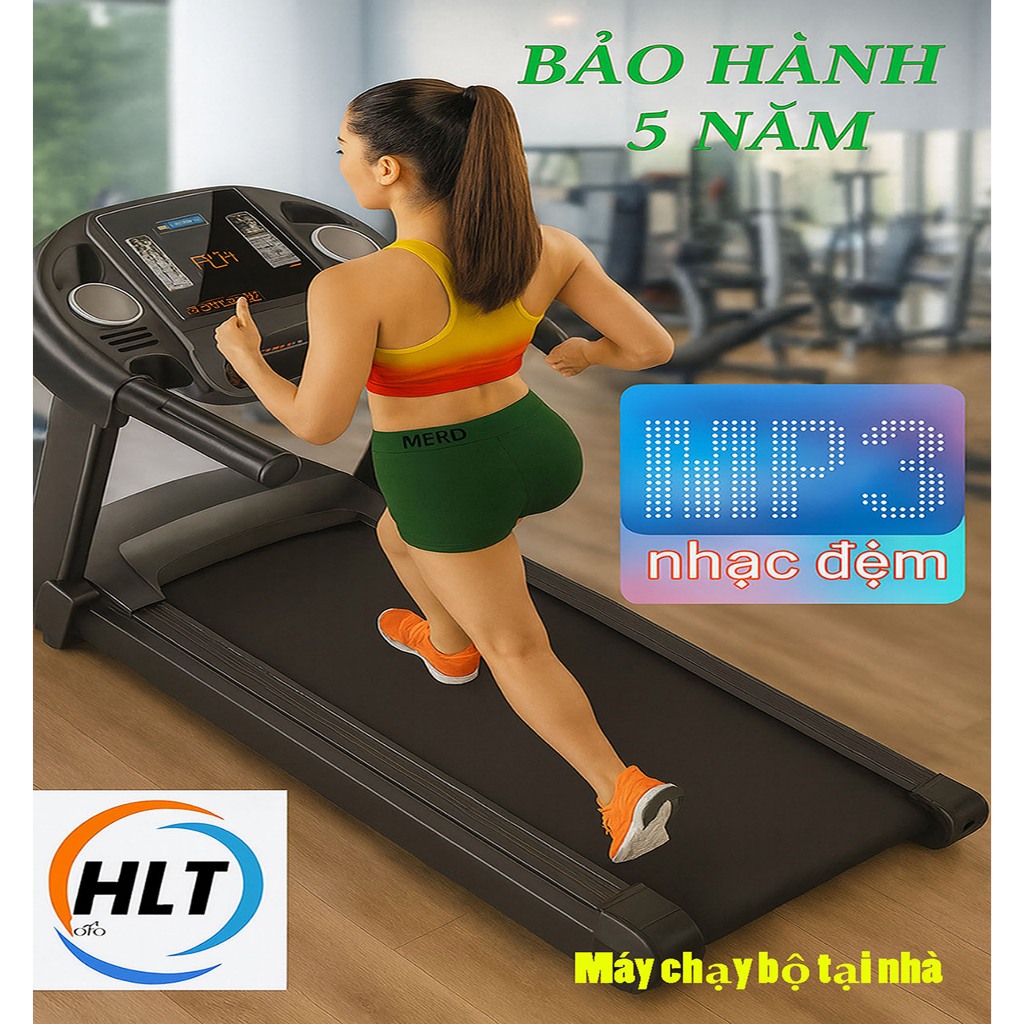 Máy chạy bộ điện, máy chạy bộ đa năng gấp gọn BELD bản mới 2025 Vận tốc từ 1-16km ,có đai massage,loa bluetooth