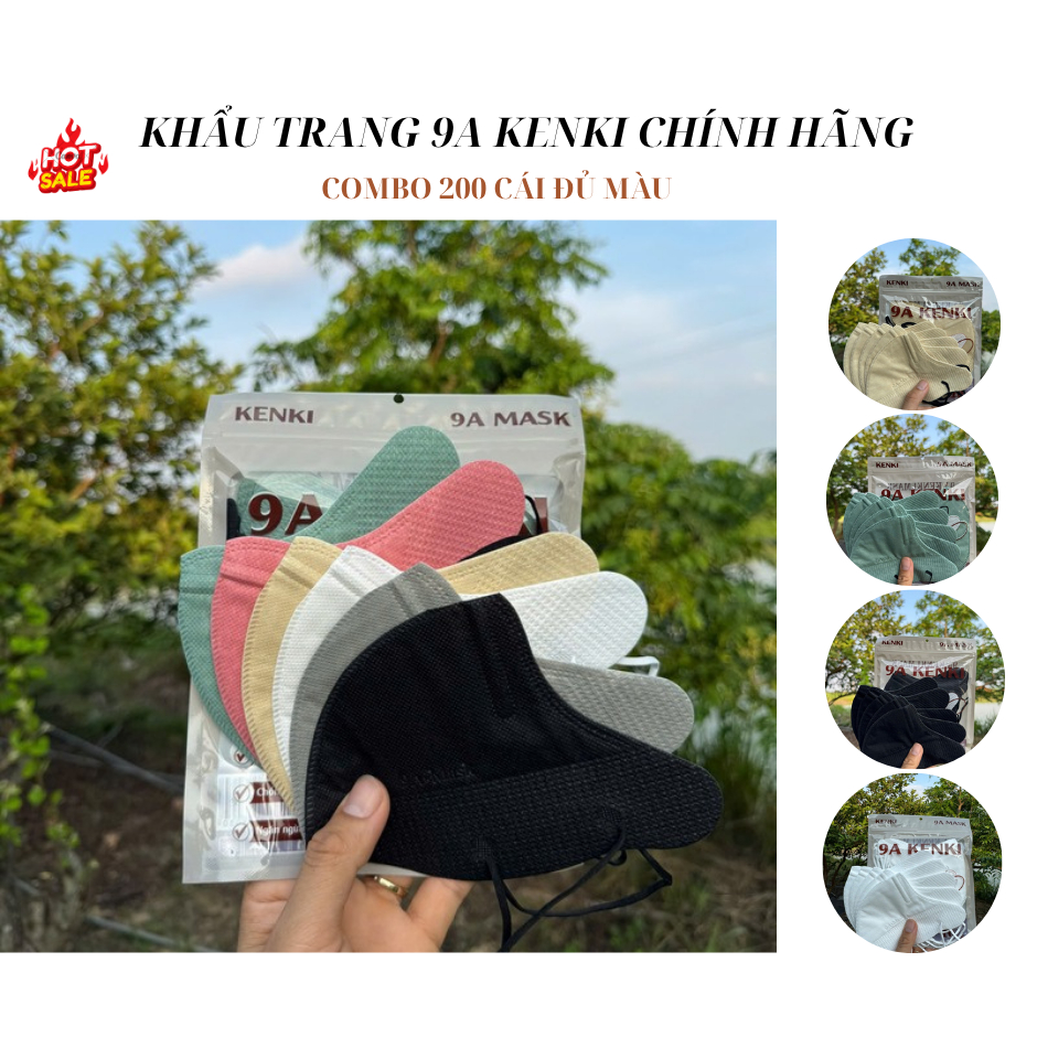 Khẩu Trang 9A Chính hãng Kháng Khuẩn,Chống Nắng,Chống Bụi &Tia UV FOM KÍN MẶT