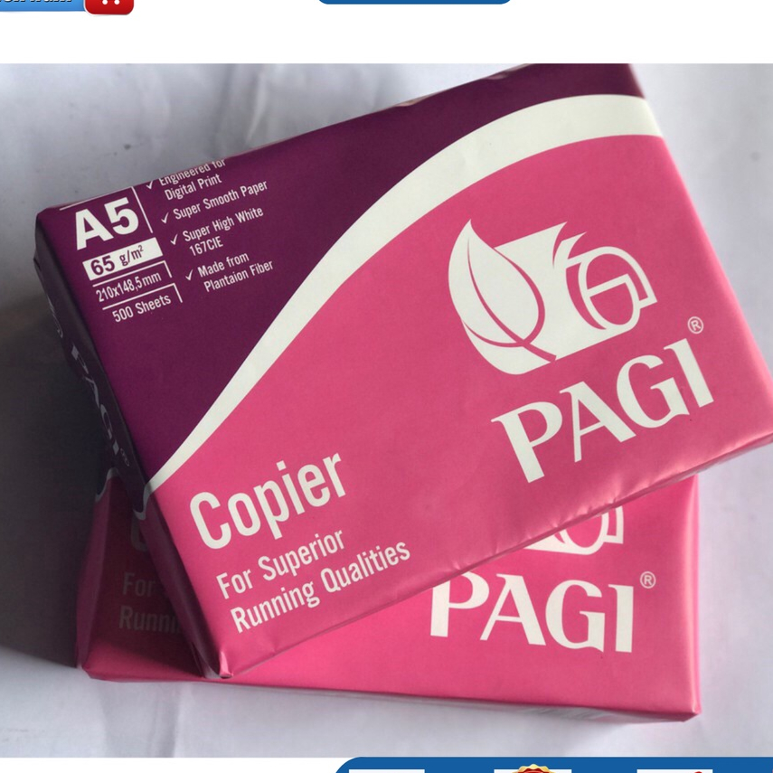 [ RẺ VÔ ĐỊCH ] Giấy in A5,giấy A5 PaGi Hồng (500 tờ/ram)
