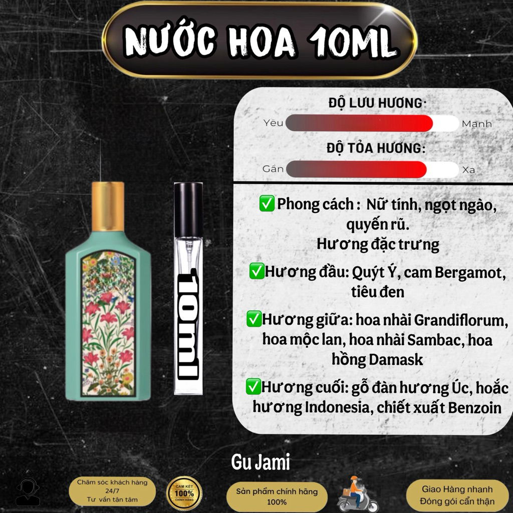 10ml Guchì Flora Gorgeous Jasmine EDP - Nước Hoa Nữ | Royal Perfume