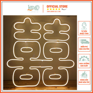  Chữ Hỷ Led Neon Leo Decor - Chữ Hỷ Neon Sign Dùng Trong Trang Trí Tiệc Cưới Và Tiệc Gia Tiên 