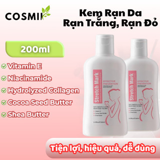 Kem rạn da cho mẹ bầu với Collagen,VitaminE,Niacinamide,Bơ Hạt Mỡ giảm thâm ngứa, mờ rạn đỏ, rạn trắng- chai 200ml
