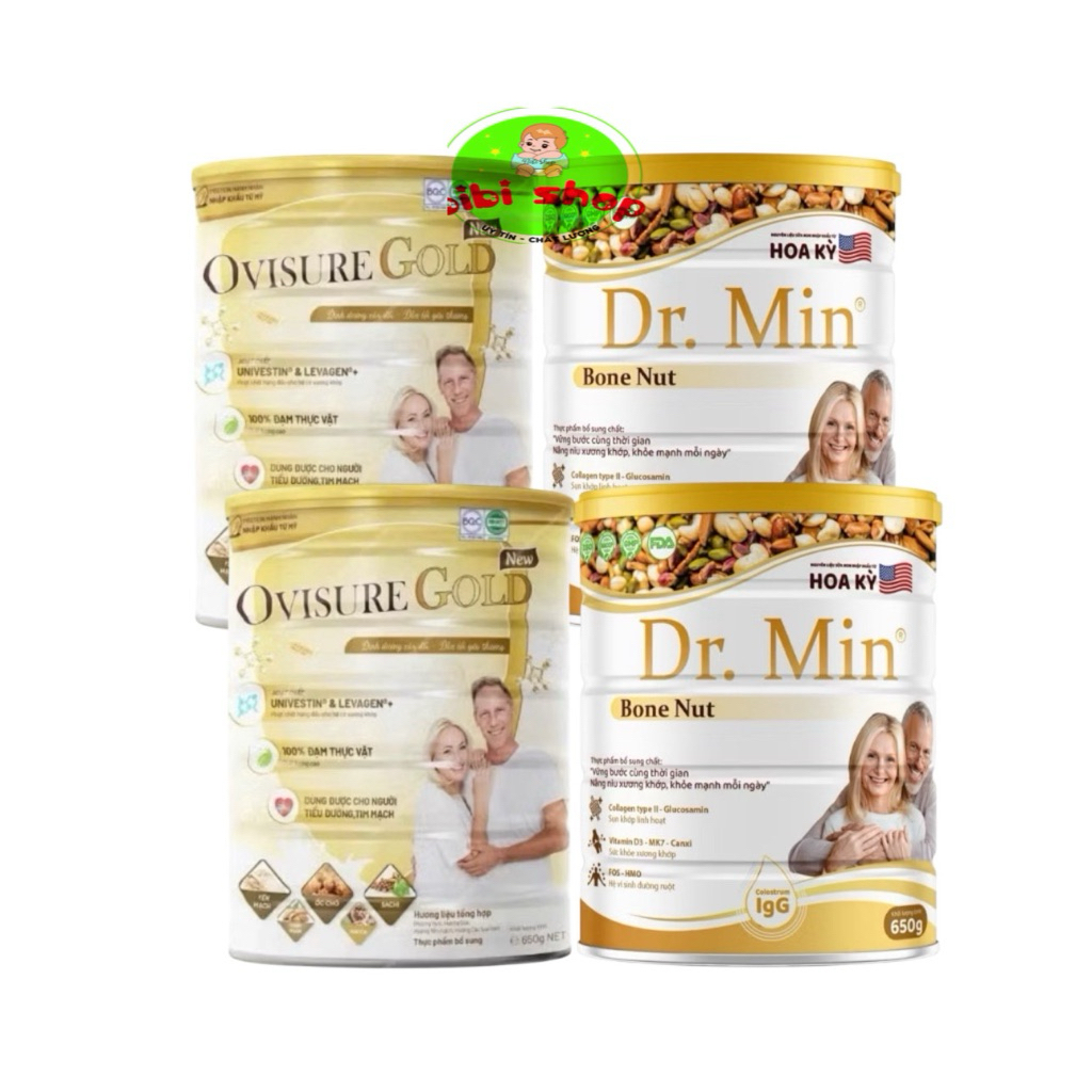 Combo 2 lon Ovisure gold 650gr sữa hạt xương khớp