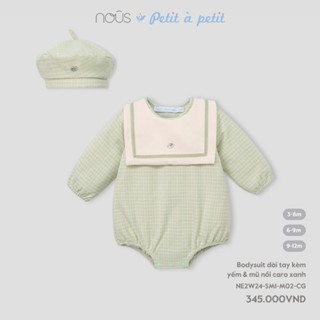  Set Bodysuit Dài Tay Nous Kèm Mũ Chất Mềm Mại Cho Bé Sơ Sinh 