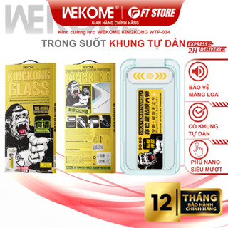 Kính Cường lực WK KINGKONG WTP-034 tự dán full màn chống bụi màn loa siêu cứng chống bám vâng tay - CHÍNH HÃNG