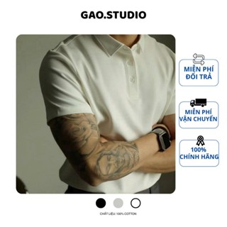 Áo Polo nam cổ bẻ Gao studio form ôm nhẹ tôn dáng vải cotton co giãn phong cách Hàn Quốc lịch lãm G007