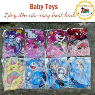 [Size Đại ]Lồng Đèn Trung Thu Cầu Xoay Cao 38 cm Dễ Thương Nhiều Mẫu Cho bé - Có kèm đèn Led nhấp nháy 7 màu