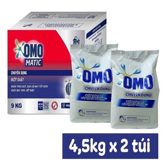 Omo bột giặt 9kg chuyên dụng dành cho máy cửa trên, cửa trước, giặt tay mẫu mới