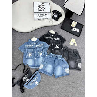 set bộ sơ mi cho bé trai