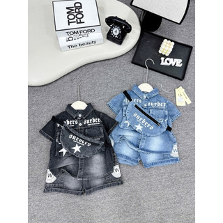 set bộ sơ mi cho bé trai